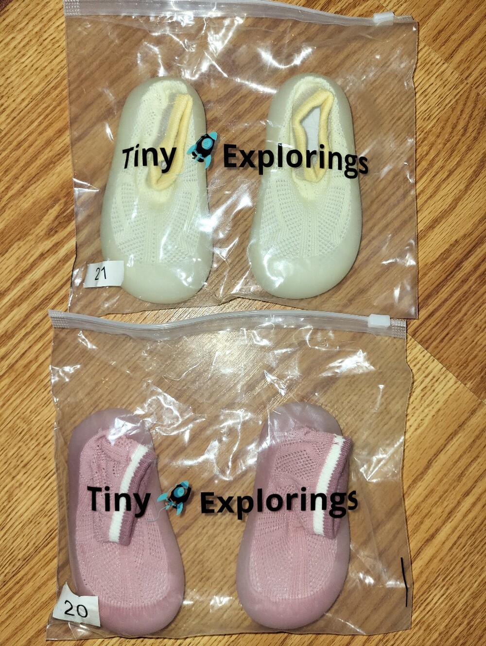 Tiny Explorings Toddler Lightweight Slip-On Summer Edition Yellow and Pink Shoes